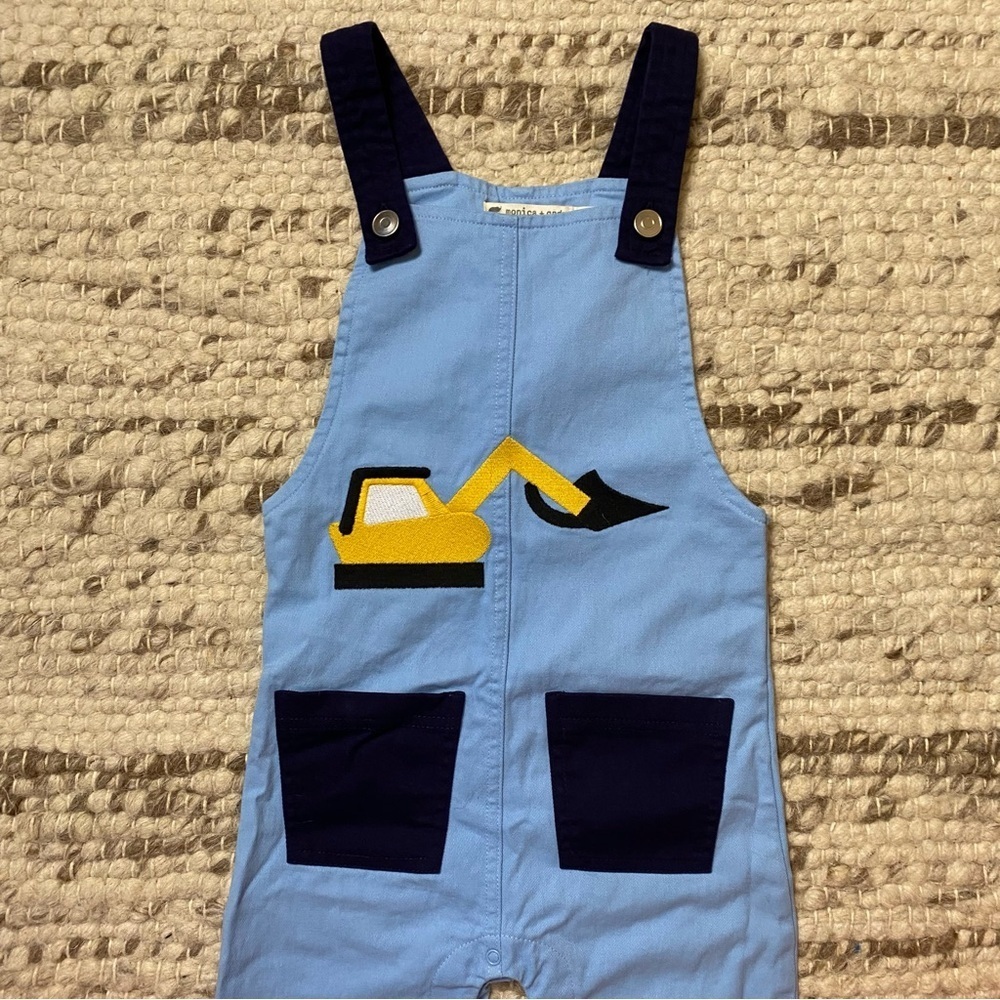 NWOT monica + andy 2 Cotton Twill Excavator + Black Corduroy Overalls, 3T Unisex - Picture 16 of 16